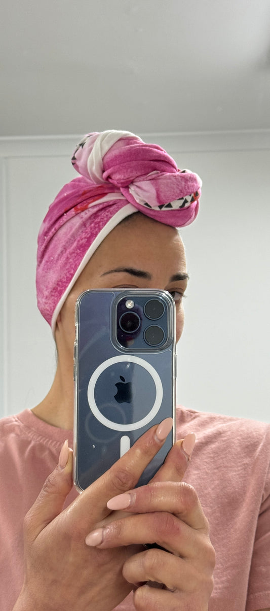 Ocean Pink Organic Cotton Warrior Head Wrap