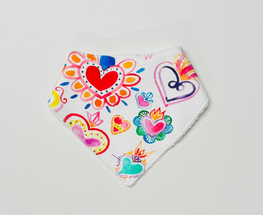 Heart Me Luv Organic Cotton Bandana Bib