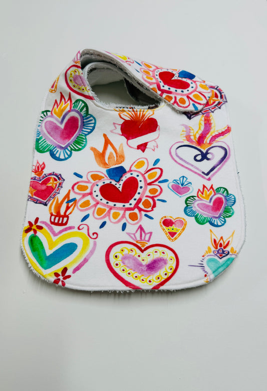 Heart Me Luv Organic Cotton Feeding Bib