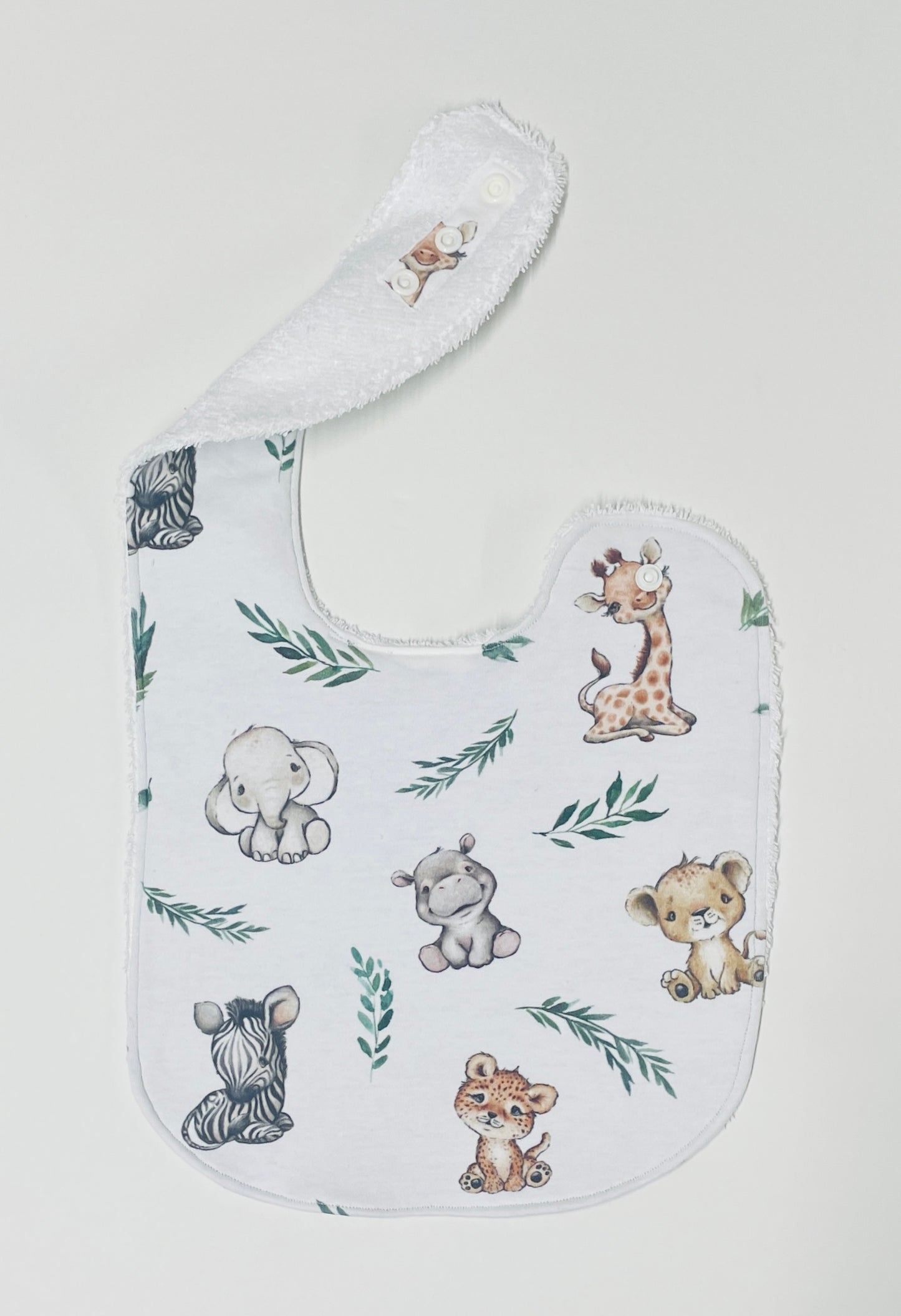 Safari Organic Cotton Feeding Bib