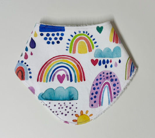 Rainbows of Hope Organic Cotton Slouch Bib