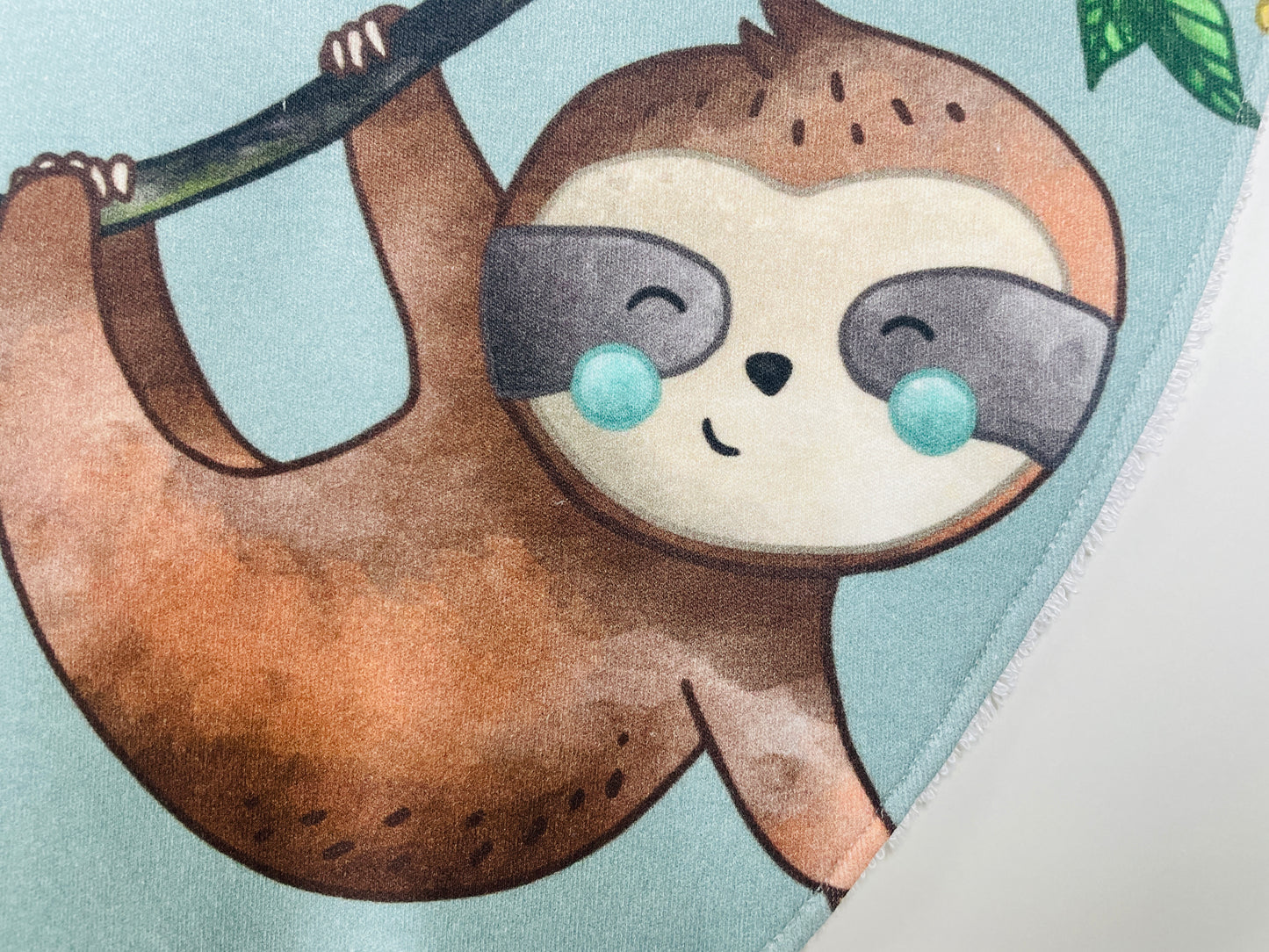 Austin the Sloth Organic Cotton Slouch Bib