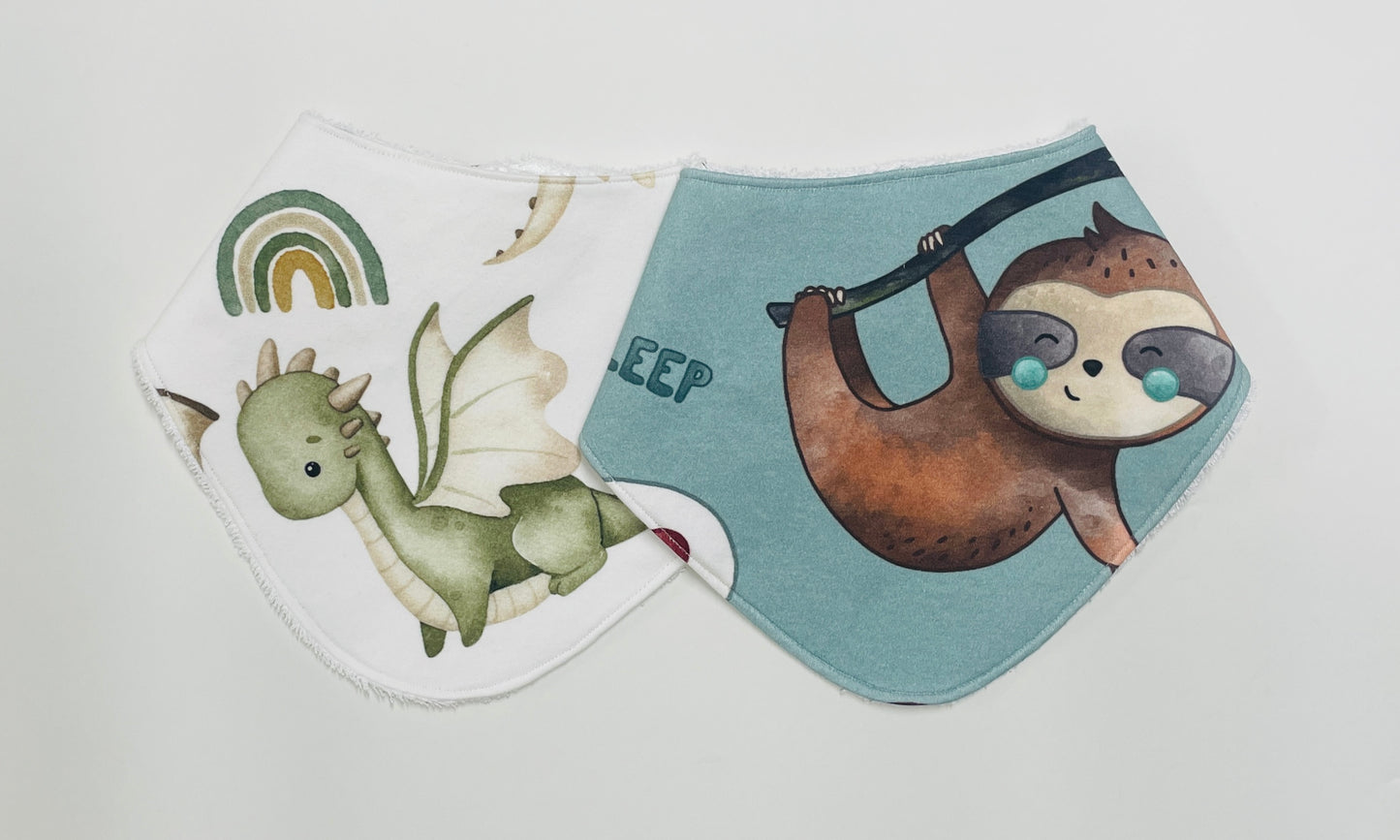 Austin the Sloth Organic Cotton Slouch Bib