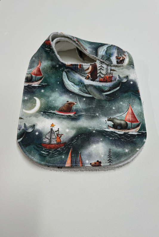 Moby and Bear Organic Cotton Feeding Bib