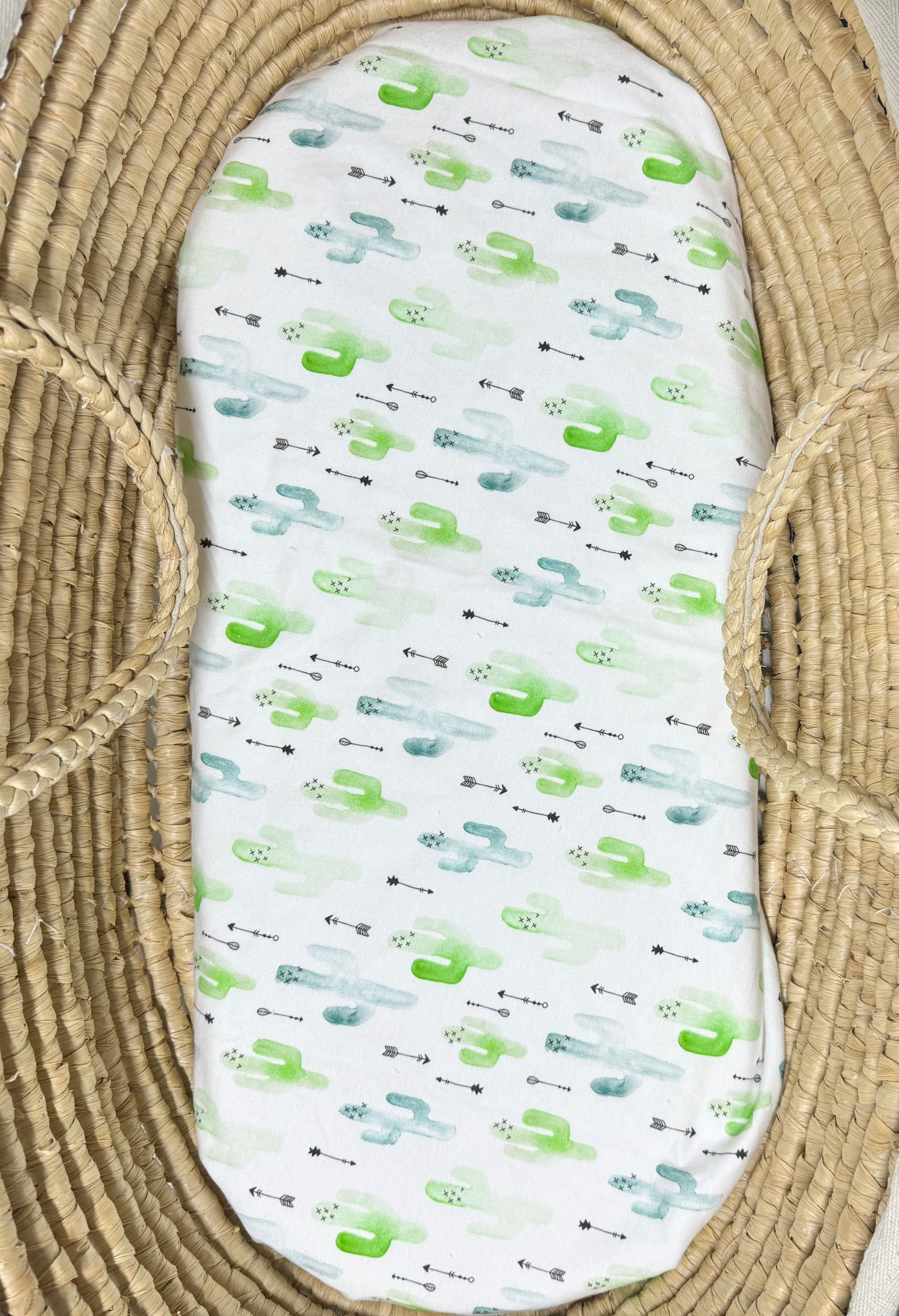 Cactus Watercolours Organic Cotton Swaddle Blanket