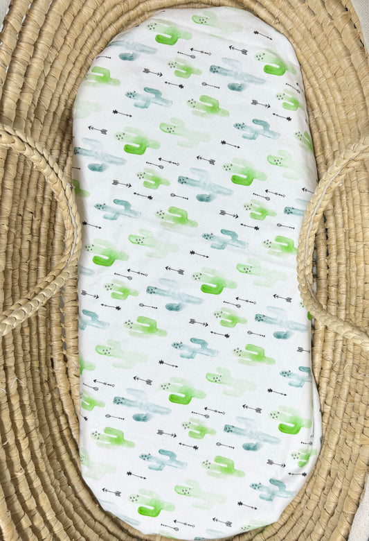 Cactus Watercolours Organic Cotton Swaddle Blanket