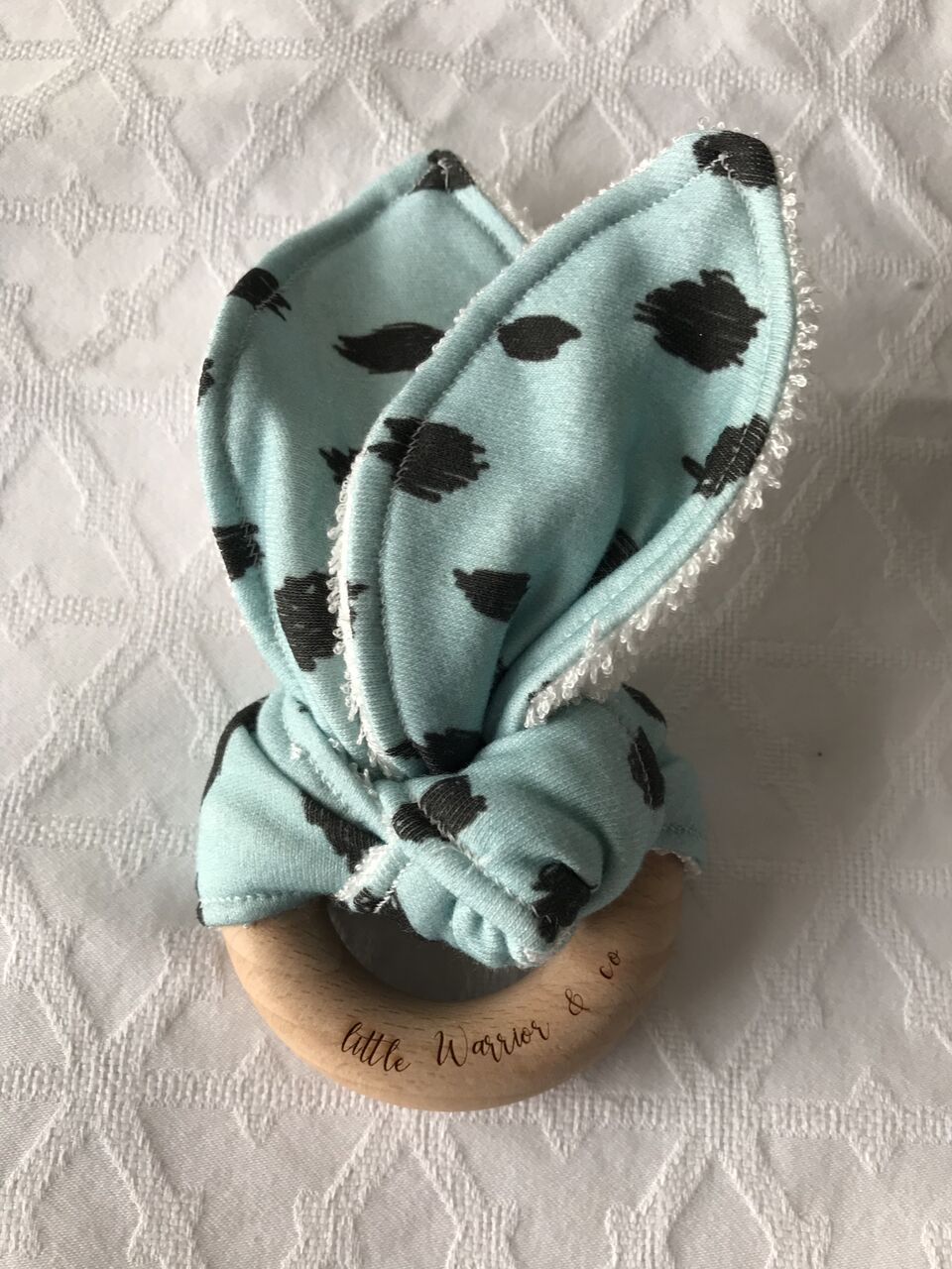 Leopard Green Organic Cotton Fabric Teether