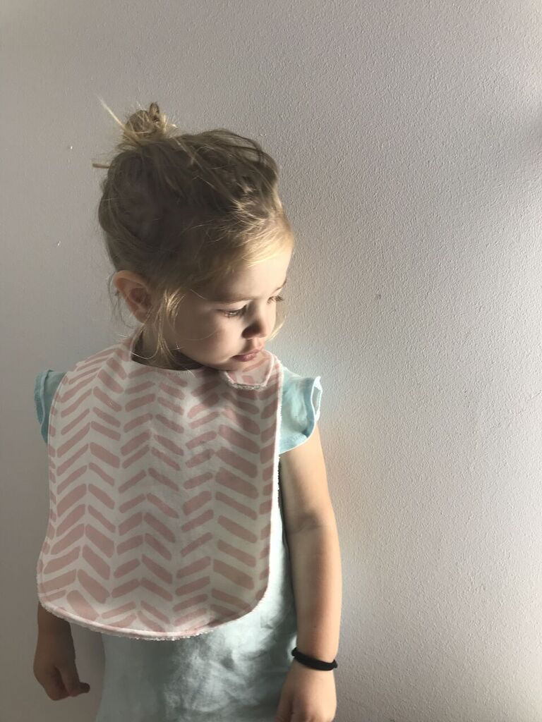 Pink Impressions Organic Cotton Feeding Bib