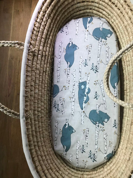 Woodland Blue Organic Cotton Swaddle Blanket