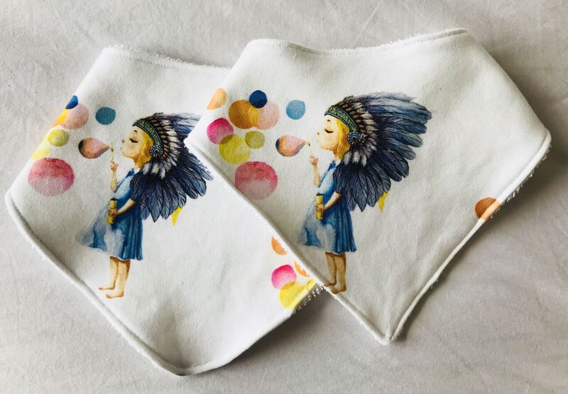 Boho Girl Organic Cotton Bandana Bib