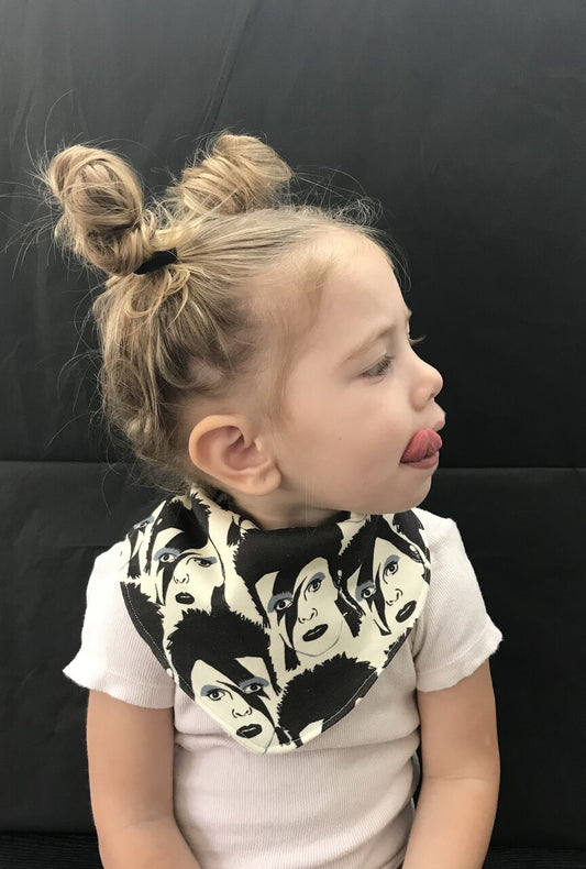 Bowie Rock Monochrome Organic Cotton Slouch Bib