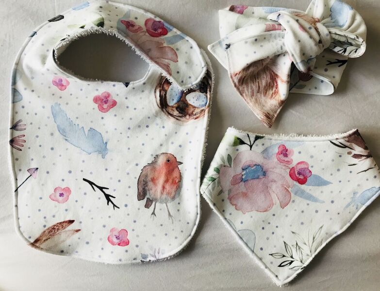 BUNNIES AND ROBINS Organic Cotton Swaddle Blanket