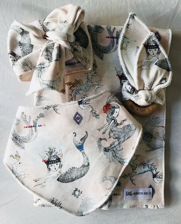 Mermaids and Dragons Organic Cotton Slouch Bib