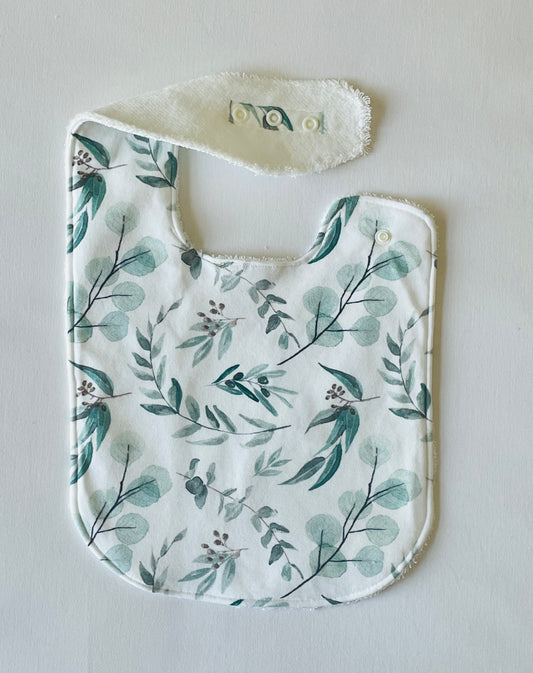 Eucalyptus Breeze Organic Cotton Feeding Bib