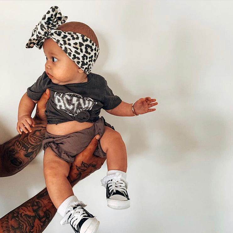 Snow Leopard Organic Cotton Head Wrap