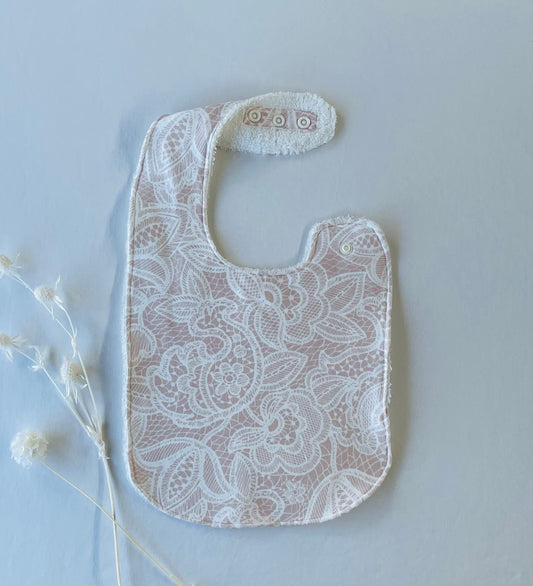 Pretty in Lace Organic Cotton Feeding Bib