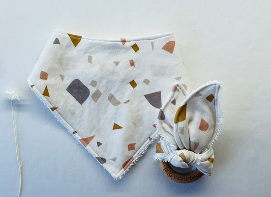 Terrazzo Love Organic Cotton Bandana Bib