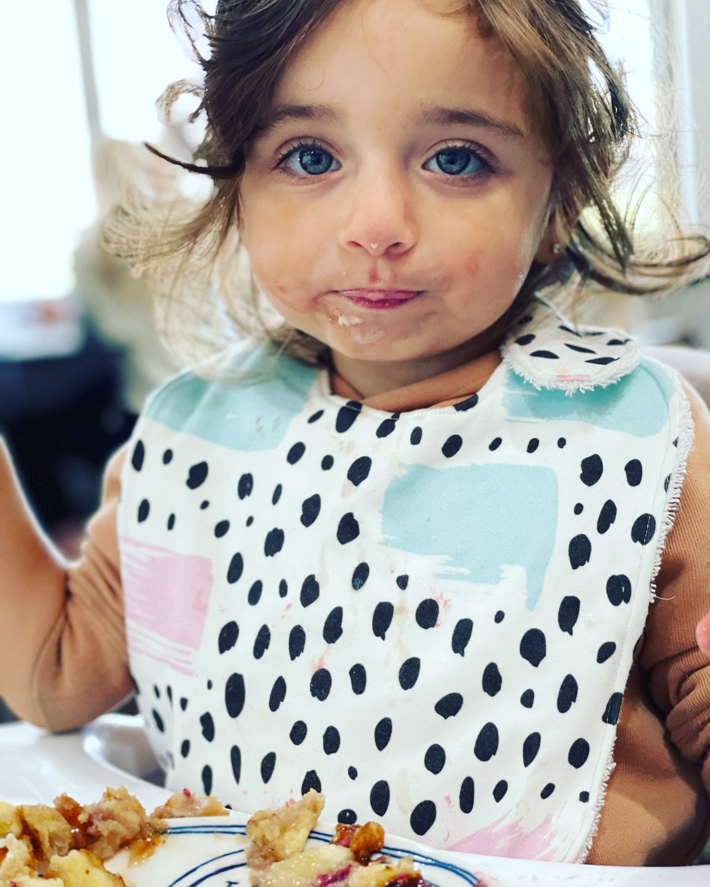 Colourful Strokes Organic Cotton Feeding Bib