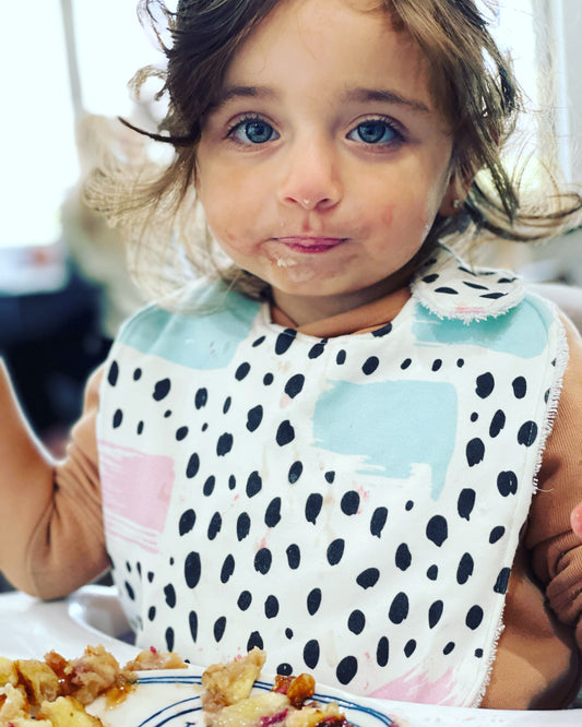 Colourful Strokes Organic Cotton Feeding Bib