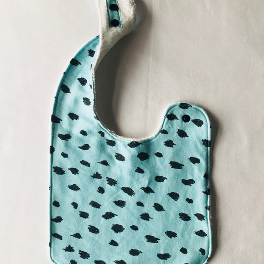 Leopard Green Organic Cotton Feeding Bib