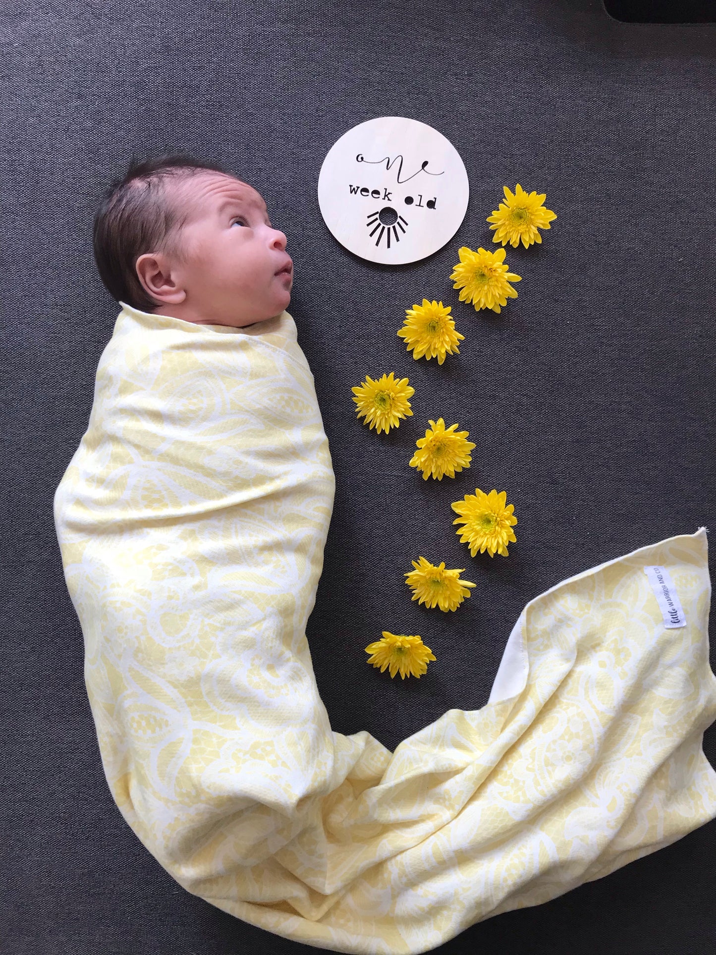 PRETTY IN LEMON Organic Cotton Swaddle Blanket