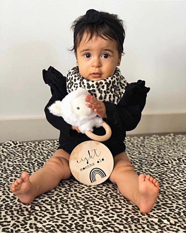 SNOW LEOPARD Organic Cotton Swaddle Blanket