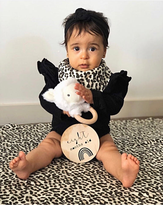 SNOW LEOPARD Organic Cotton Swaddle Blanket