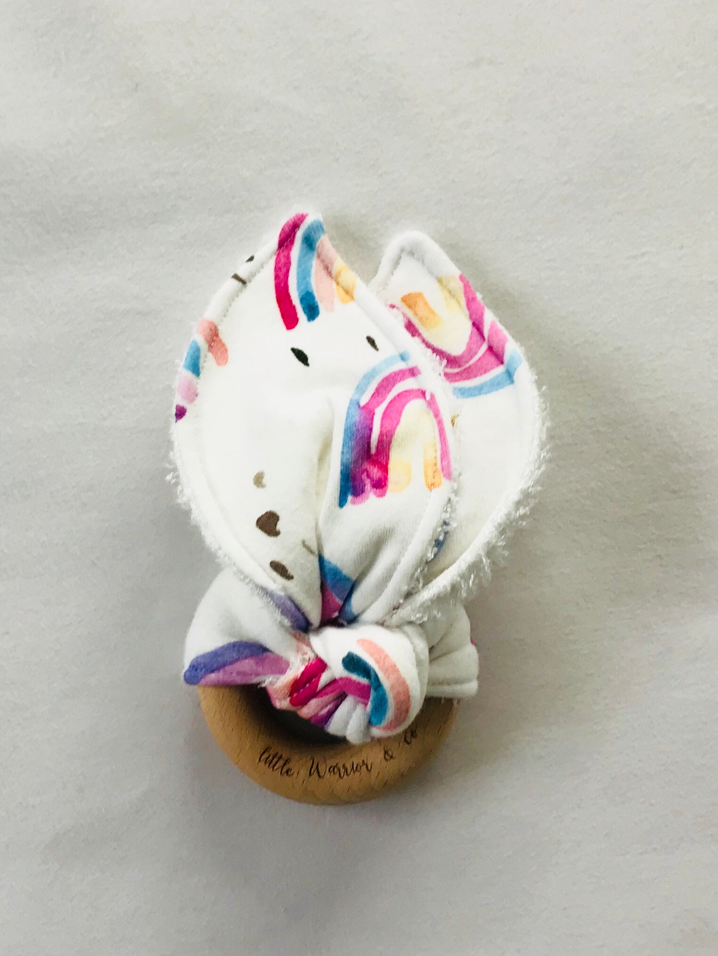 Rainbow Baby Organic Cotton Fabric Teether