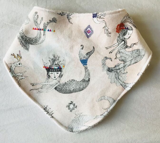 Mermaids and Dragons Organic Cotton Slouch Bib