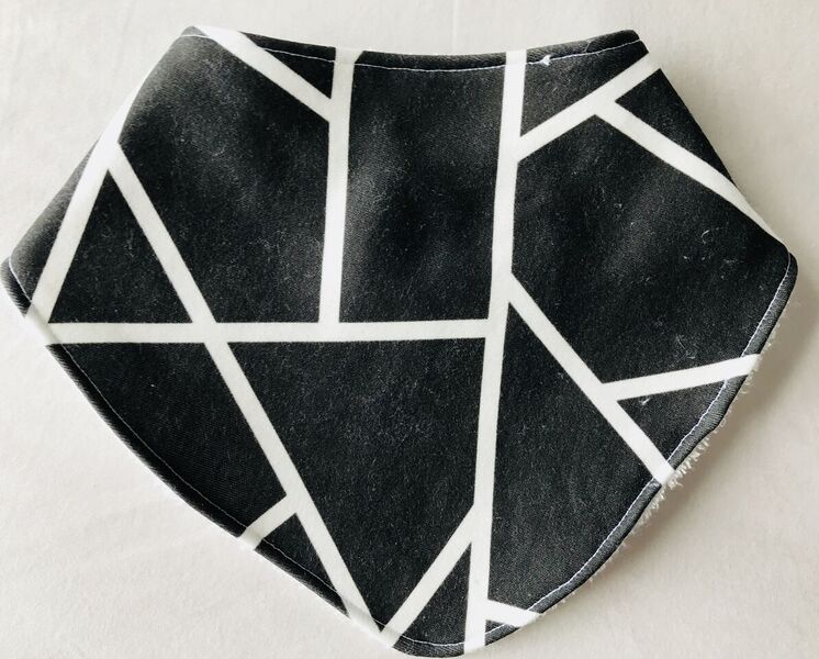 Abstract Monochrome Organic Cotton Slouch Bib