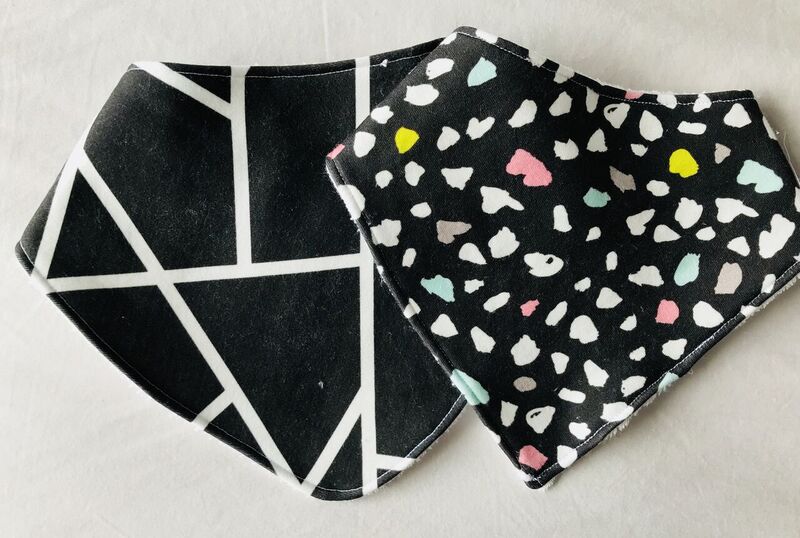 Abstract Monochrome Organic Cotton Slouch Bib