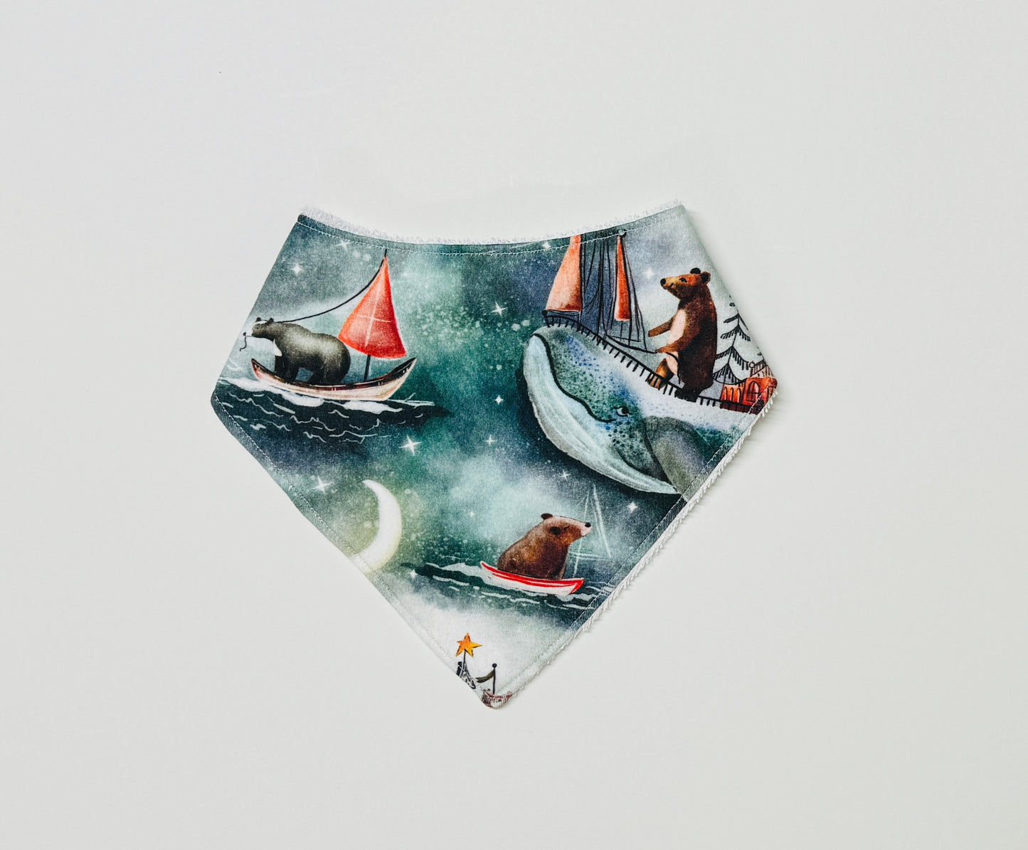 Moby and Bear Organic Cotton Bandana Bib