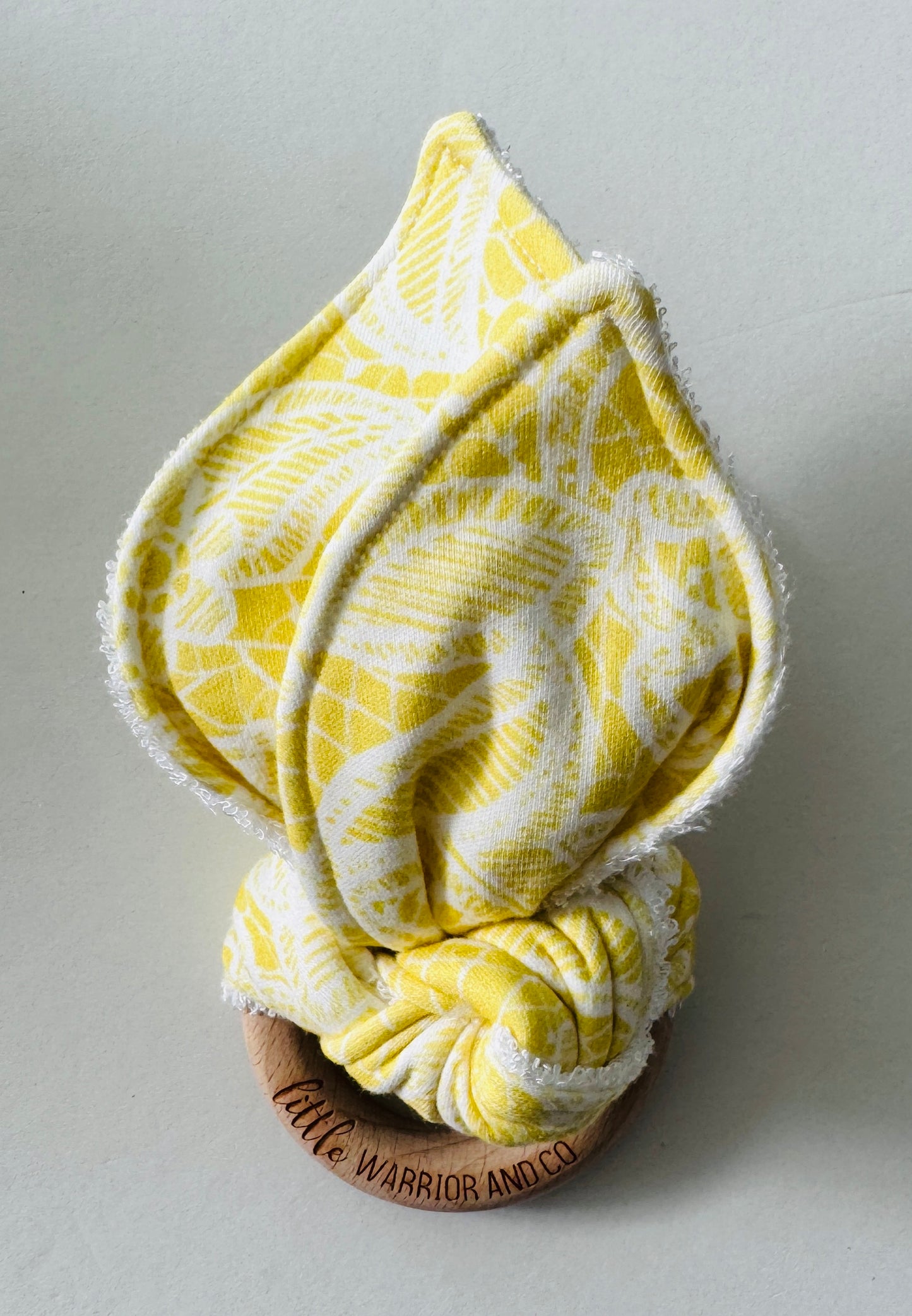 Pretty in Lemon Organic Cotton Fabric Teether