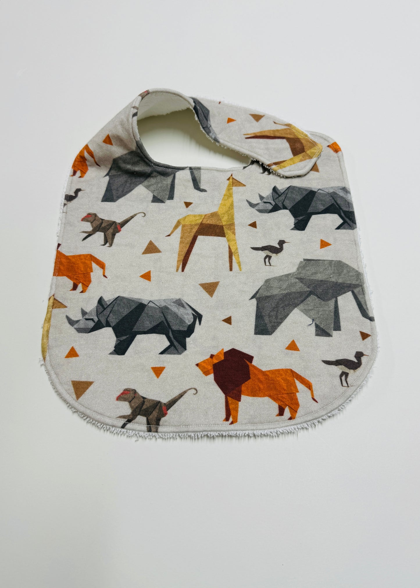 Origami Safari Organic Cotton Feeding Bib