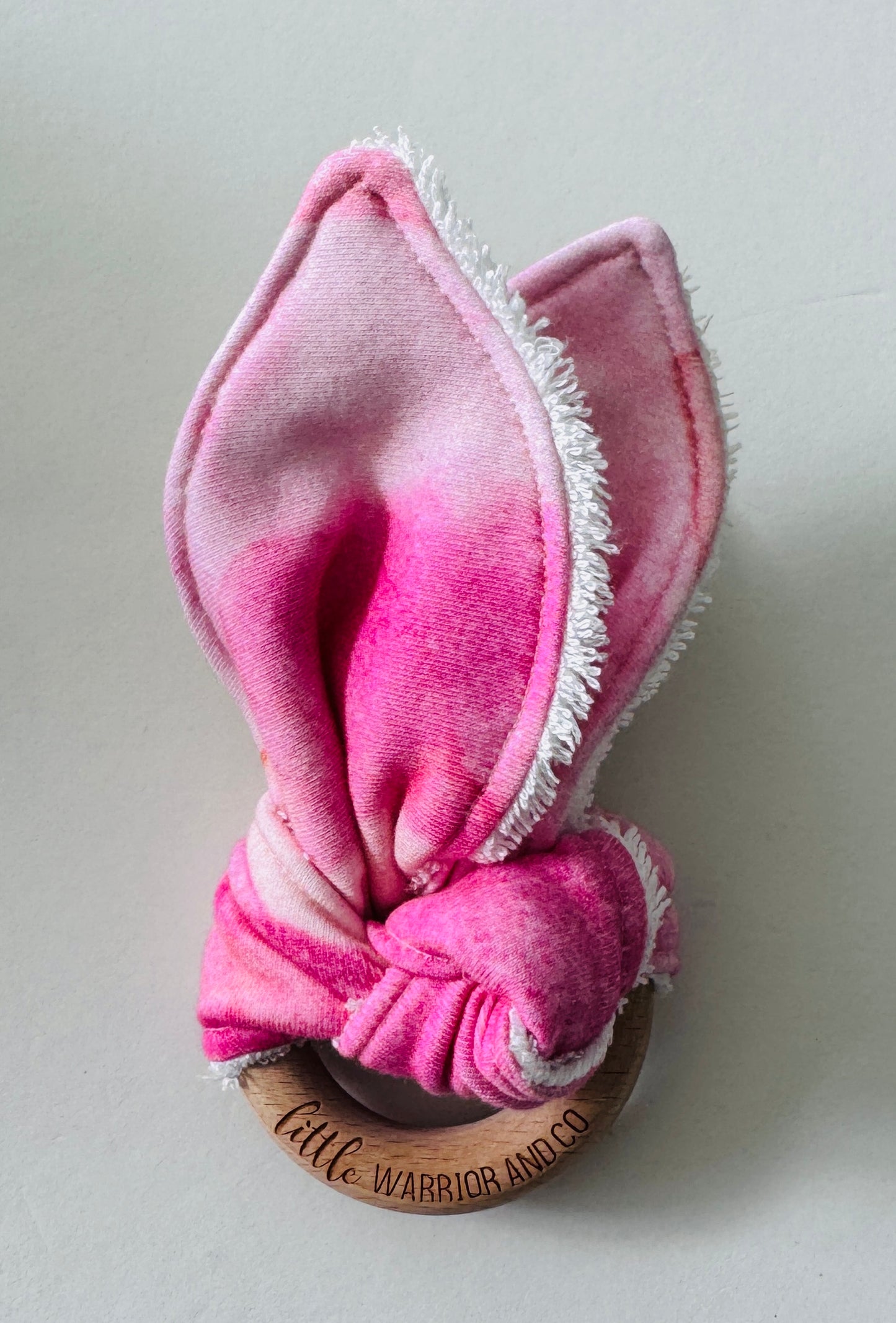 Ocean Pink Organic Cotton Fabric Teether