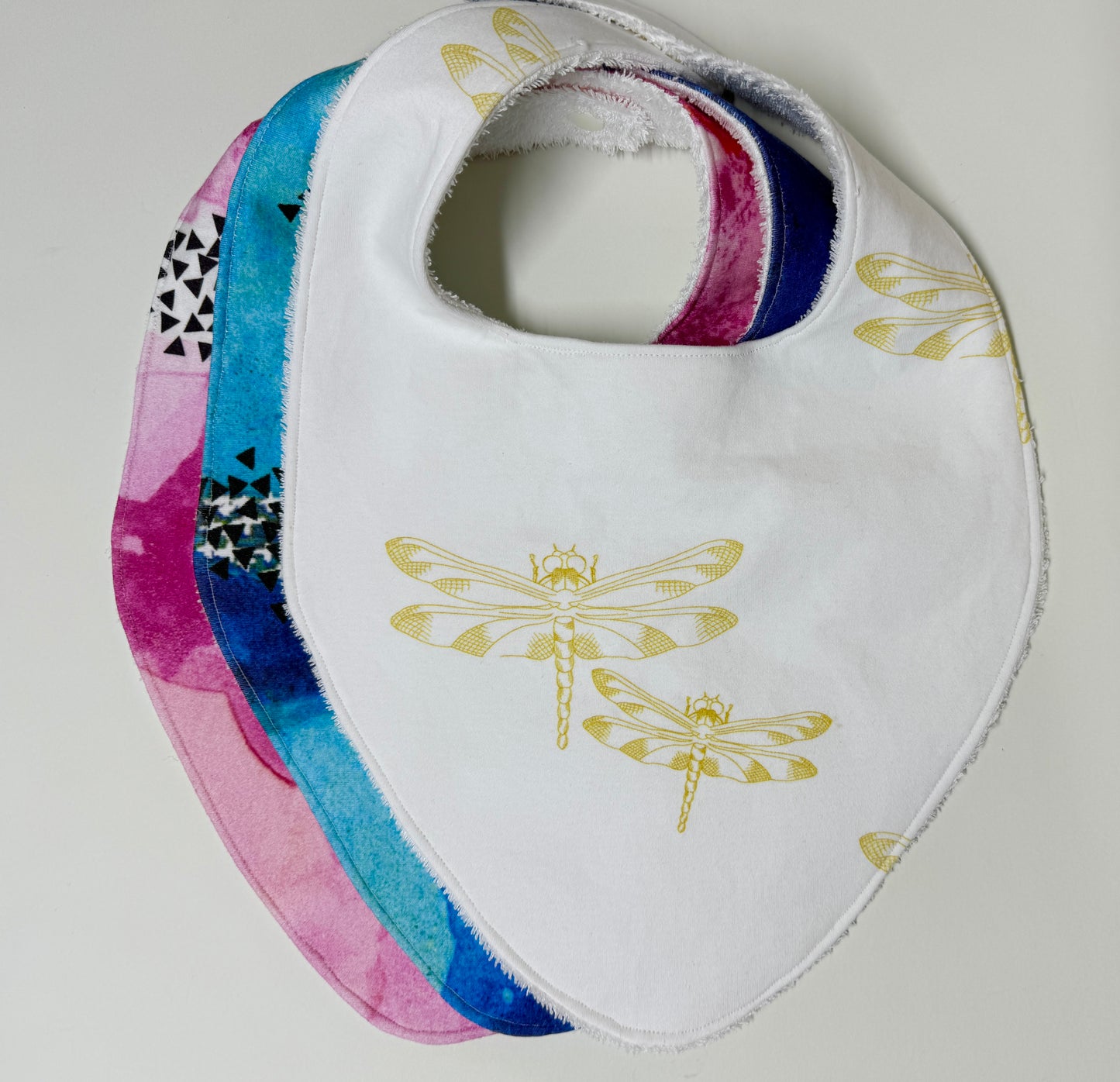 Dragonfly Gold Organic Cotton XL Slouch Bib