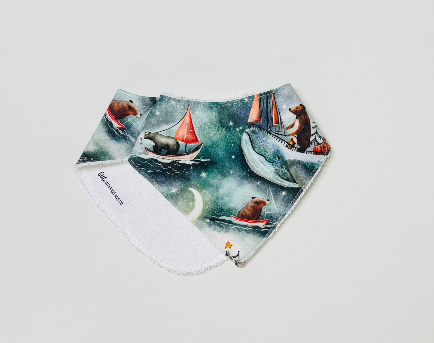 Moby and Bear Organic Cotton Bandana Bib