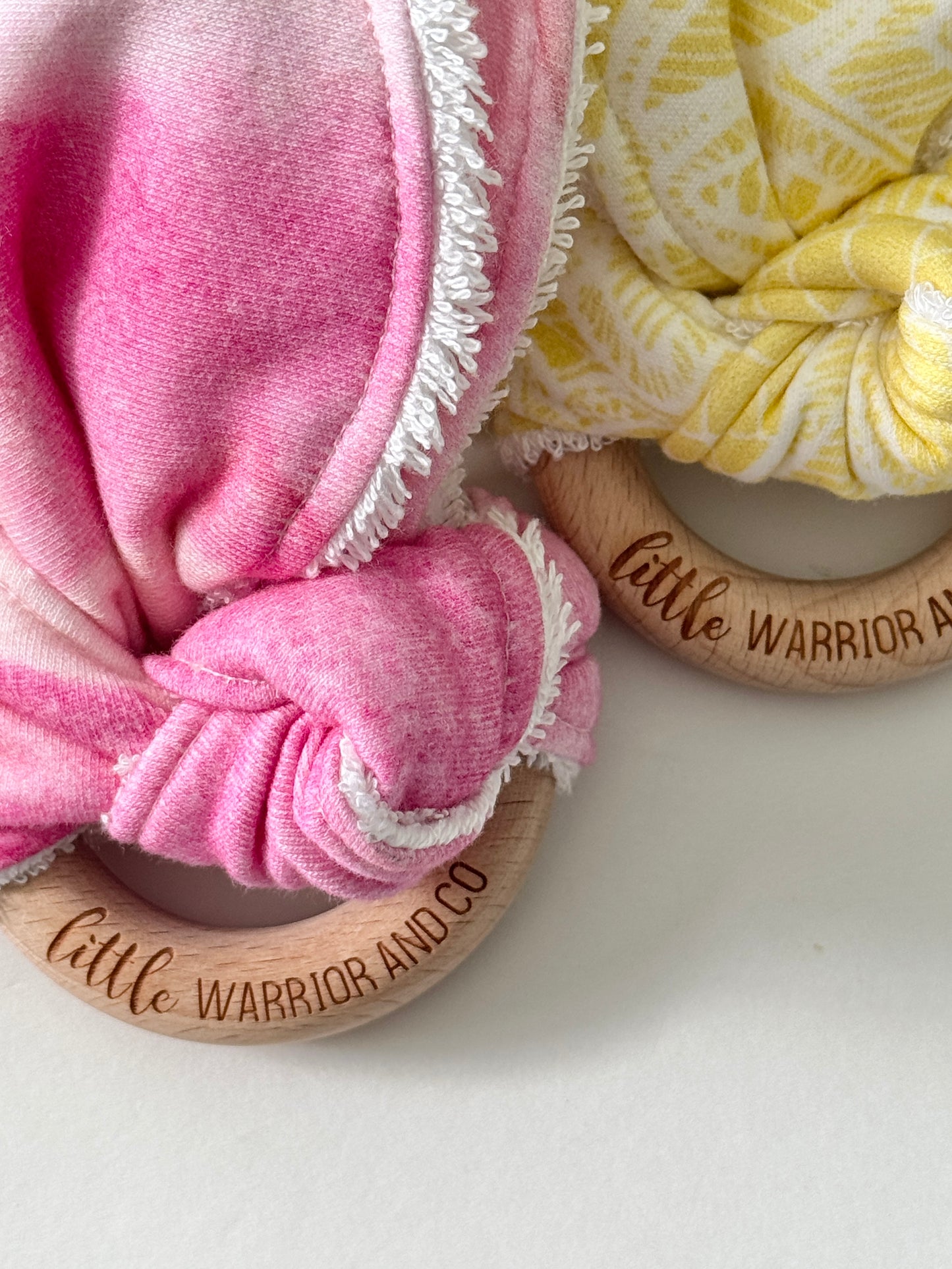 Ocean Pink Organic Cotton Fabric Teether