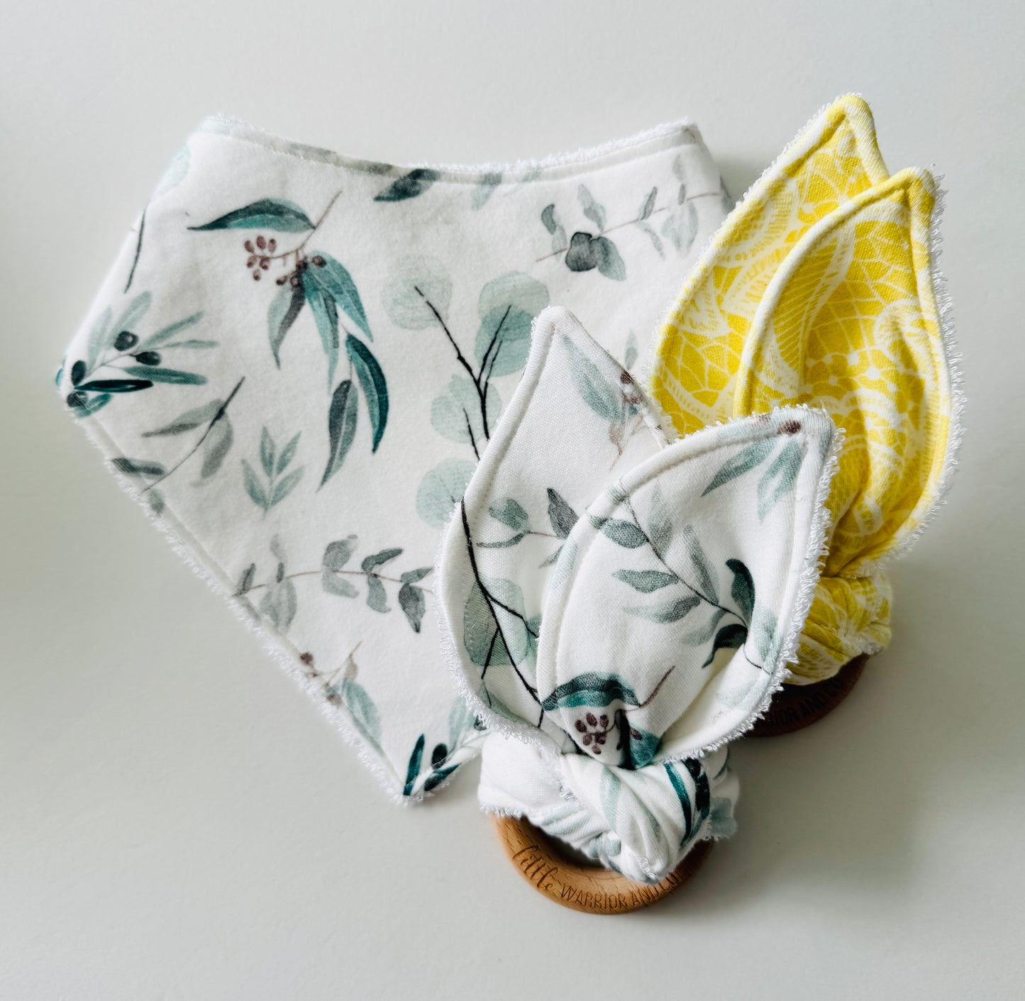 Pretty in Lemon Organic Cotton Fabric Teether