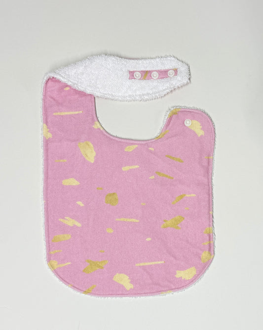 Kindred Spirits Pink Organic Cotton Feeding Bib