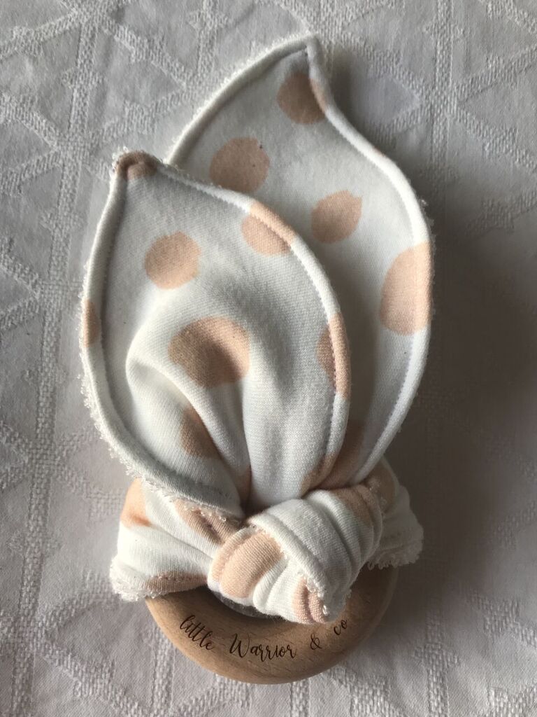 Peachy Organic Cotton Fabric Teether