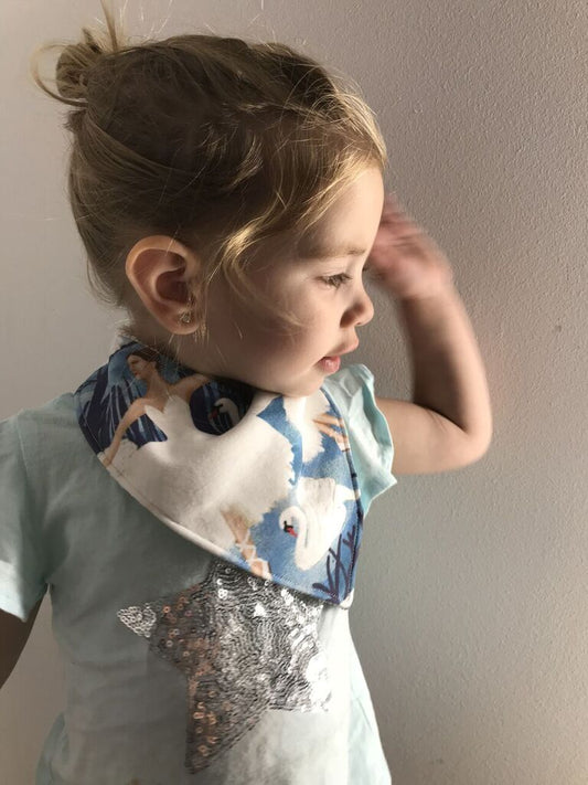 Swan Lake Organic Cotton Bandana Bib