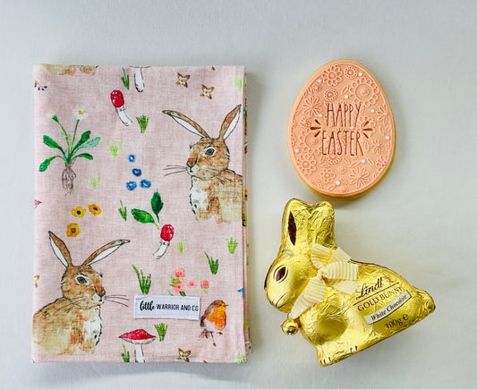 Cotton Tail Blush Linen Tea Towel